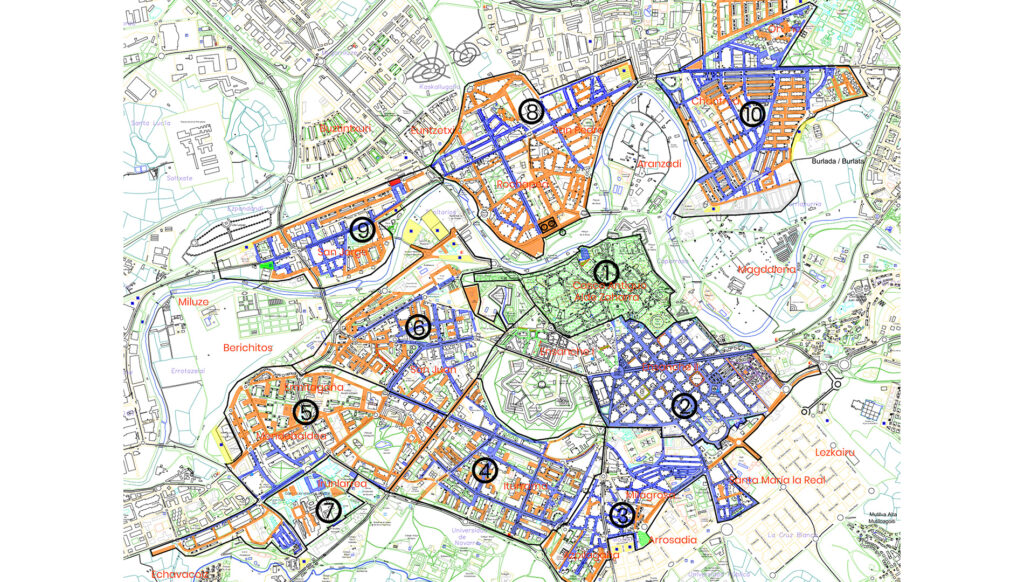 mapa zonas reguladas de pamplona