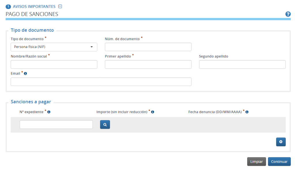 Pagar la multa de la DGT online